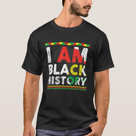 お祝いI am Black History Monthアフリカンアメリ Tシャツ (正面)