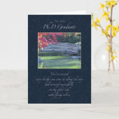 お祝いPhdの卒業生 カード (黄色い花)