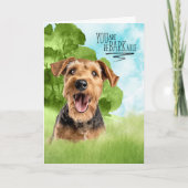 お祝いreBARKable Airedale Terrier Dog カード (正面)
