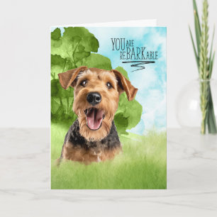 お祝いreBARKable Airedale Terrier Dog カード