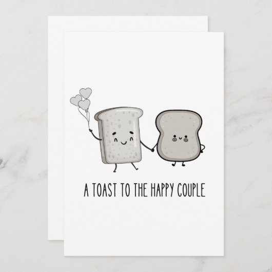 お祝おもしろいい:幸せなカップルへの乾杯 セーブザデート (正面/裏面)