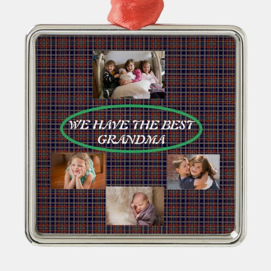 お祝ばあちゃん メタルオーナメント (正面)