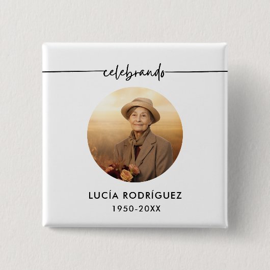 お祝スペインの堂葬儀記念撮影ボタン 缶バッジ (正面)