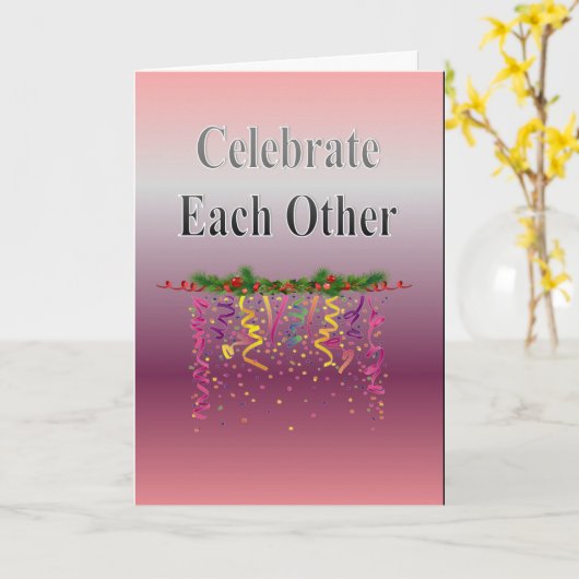 お祝互い カード (黄色い花)