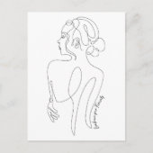 お祝前の女性 – 女性らしさを受け入れる ポストカード (正面)