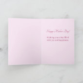 お祝母さんピンクの花カード サンキューカード (内部)