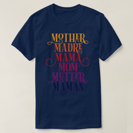 お祝母さんマママママママママママママママママムミュッター Tシャツ (デザイン正面)