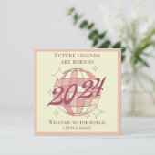 お祝生まれたばかりのい赤ちゃん少女の新しい両親2024 (スタンド正面)