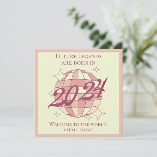 お祝生まれたばかりのい赤ちゃん少女の新しい両親2024 (スタンド正面)