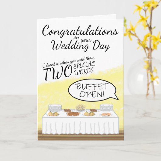 お祝結婚いのカード カード (黄色い花)