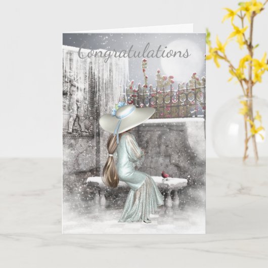 お祝結婚い カード (黄色い花)