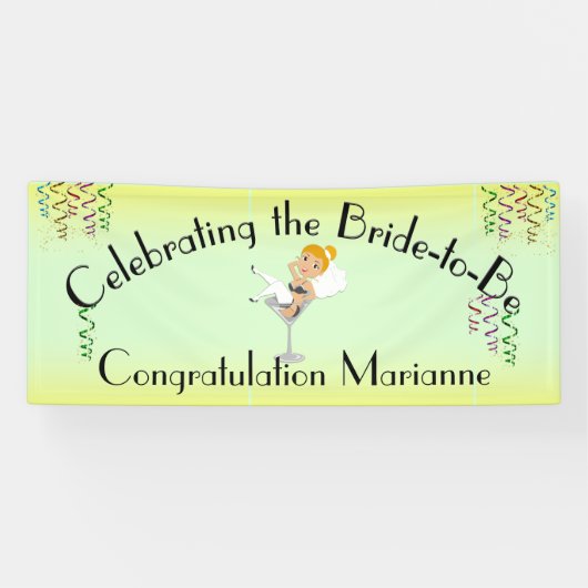 お祝花嫁がシャワー/パーティー 横断幕 (横)