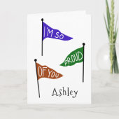 お祝誇りを持ったい申し上げパーソナライズされたた カード (正面)