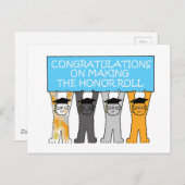 お祝転がい漫画の猫 ポストカード (正面/裏面)