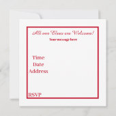 お祭りのエルフ感謝を助けるパーティー 招待状 (裏面)