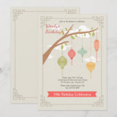 お祭りのランタン招待状 招待状 (正面/裏面)