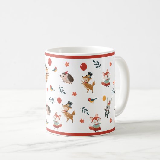 お祭りの動物たち  コーヒーマグカップ (正面右)