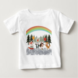 お祭りの動物たち ベビーTシャツ