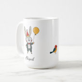 お祭りの動物 - ウサギ コーヒーマグカップ (正面左)