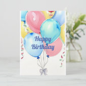 お祭りの風船 招待状 (スタンド正面)