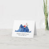 お祭りイルカの水彩画 シーズンカード (正面)