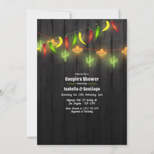 お祭りイルミネーション フィエスタ カップルシャワーパーティー 招待状 (正面)