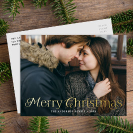 お祭りエレガンス メリークリスマス 写真 箔シーズンポストカード