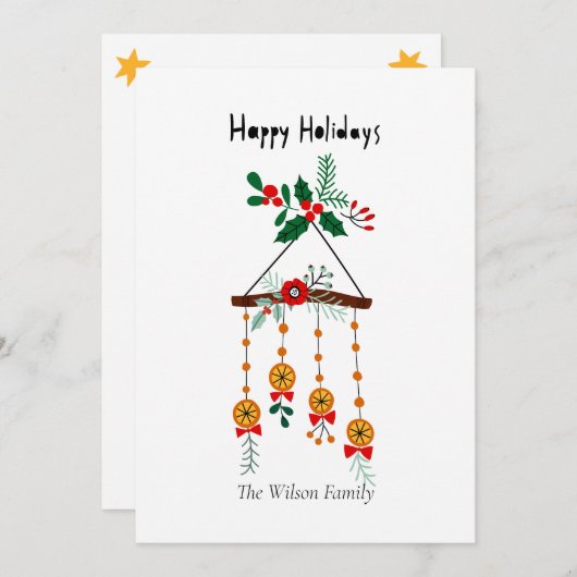 お祭りオレンジ&ホリーデクリス마스 モバイル シーズンカード (正面/裏面)