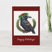 お祭りカラスの折りたたみホリデー / クリスマスカード サンキューカード (正面)