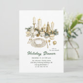 お祭りカントリー ボーホー クリスマス ホリデー ディナー 招待状 (スタンド正面)