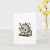 お祭りキリン カード (黄色い花)