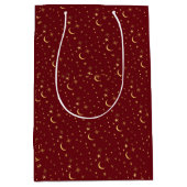 お祭りクリスマスの天月と星 ミディアムペーパーバッグ (正面)