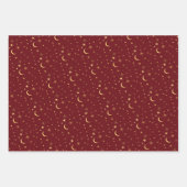 お祭りクリスマスの天月と星 ラッピングペーパーシート (正面2)