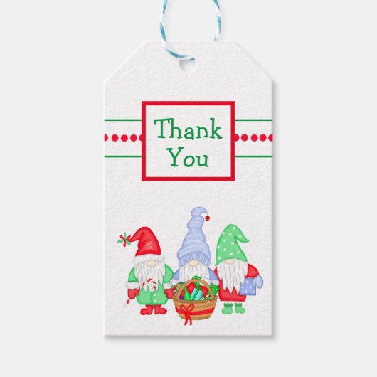 お祭りクリスマスノームのサンキューギフトタグ ギフトタグ (正面)