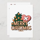 お祭りグリーティングカード フラット ホリデー カード (正面/裏面)