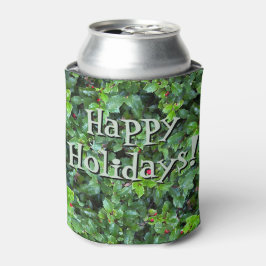 お祭りグリーンとレッドのホリーベリー ホリデー缶クーラー 缶クーラー