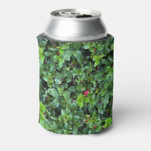 お祭りグリーンとレッドのホリーベリー ホリデー缶クーラー 缶クーラー (缶裏面)