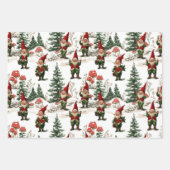 お祭りゴノームとキノコの森のクリスマス ラッピングペーパーシート (正面)