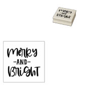 お祭りスクリプト メリー アンド ブライト ホリデー ラバースタンプ (押印)