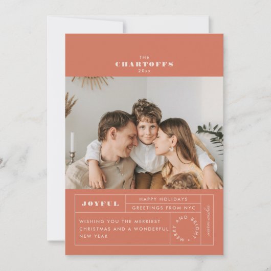 お祭りタグ フラット ホリデー カード (正面)