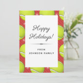 お祭りテニスパターン ボール & 雪の結晶 クリスマス 楽しい (スタンド正面)