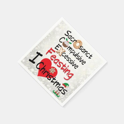 お祭りディナー - クリスマスが大好き！ スタンダードカクテルナプキン (角)