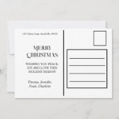 お祭りホリデーギリシャ | 赤緑のクリスマスリース 招待状 (裏面)