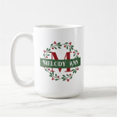 お祭りホリデーモノグラム コーヒーマグカップ (左)