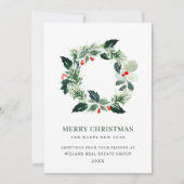 お祭りホリーデイのクリスマス企業向けグリーティング シーズンカード (正面)