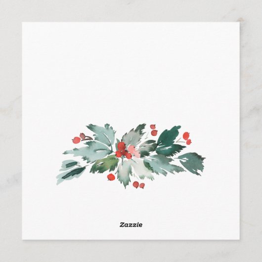 お祭りホリーデコレーション クリスマスグリーティング シーズンカード (裏面)