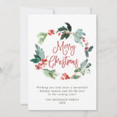 お祭りホリーデコレーション クリスマスグリーティング シーズンカード (正面)