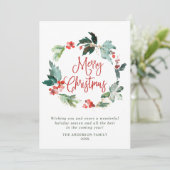 お祭りホリーデコレーション クリスマスグリーティング シーズンカード (スタンド正面)