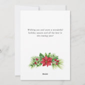 お祭りホリーデコレーション クリスマスグリーティング フォト シーズンカード (裏面)