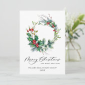 お祭りホリーデコレーション クリスマス企業向け年賀状 シーズンカード (スタンド正面)